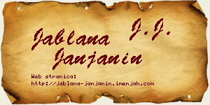 Jablana Janjanin vizit kartica